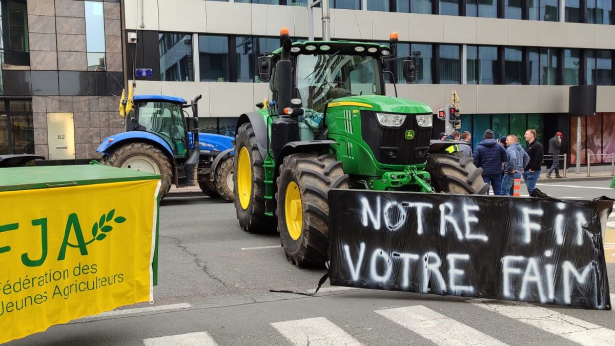 Protesta trattori Bruxelles