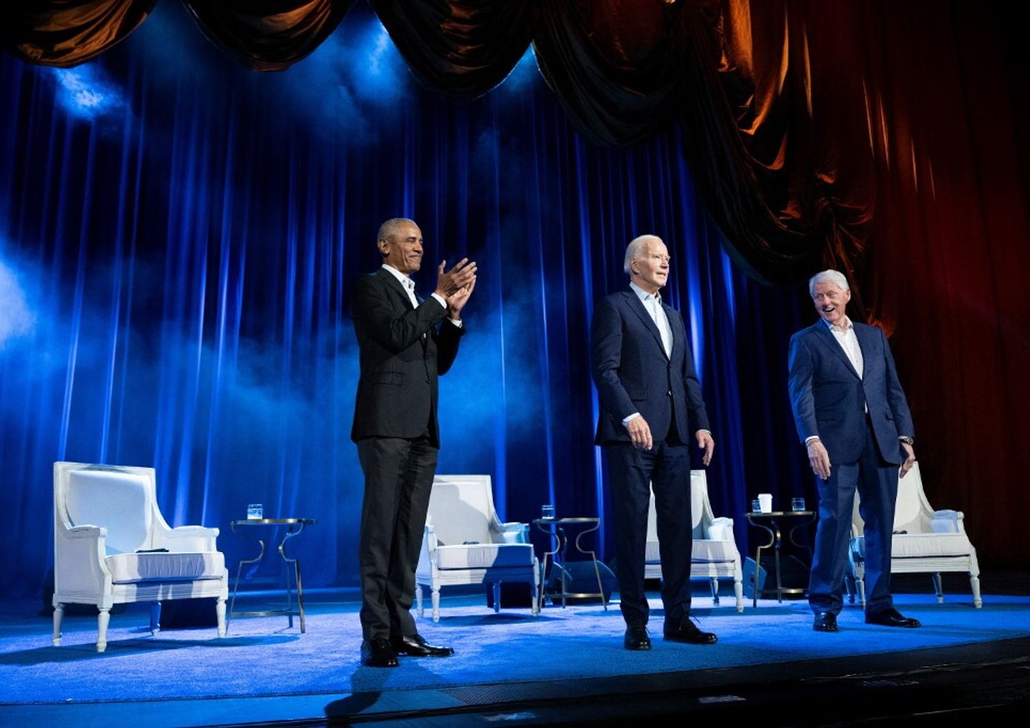 Barack Obama, Joe Biden e Bill Clinton
