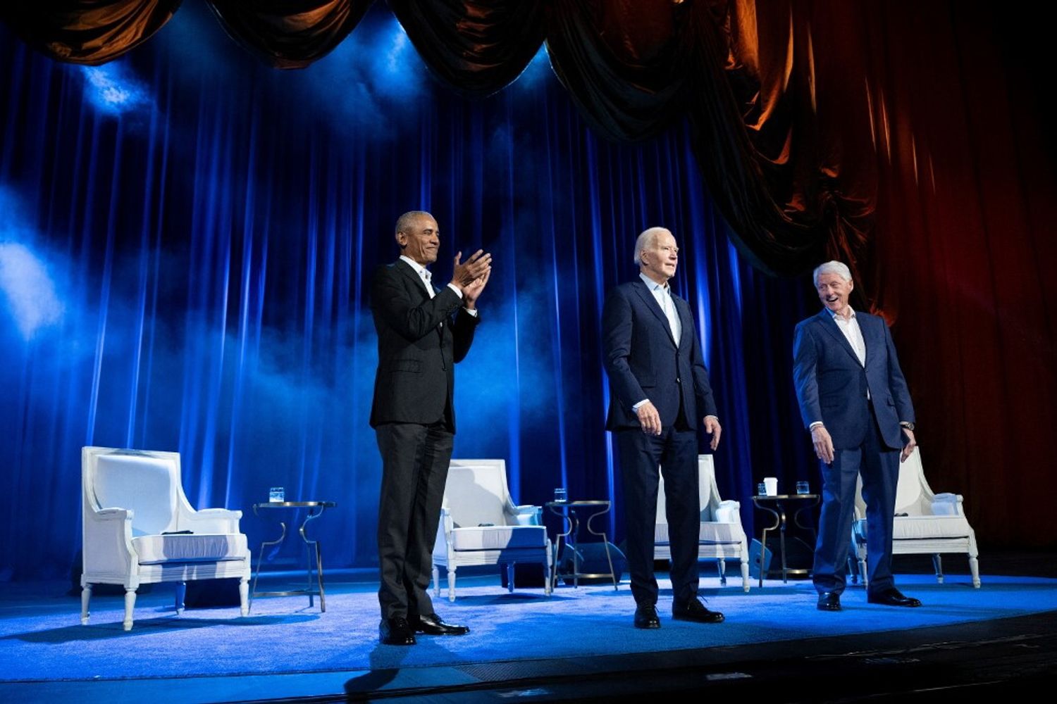 Barack Obama, Joe Biden e Bill Clinton