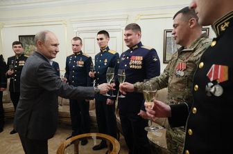 Vladimir Putin e i vertici delle forze armate russe
