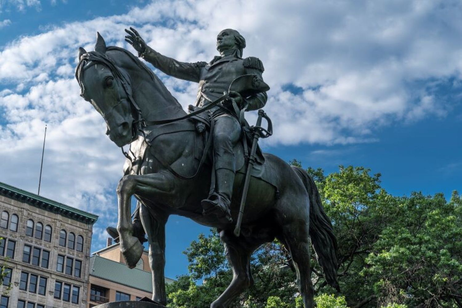 La statua di George Washington in Union Square a New York