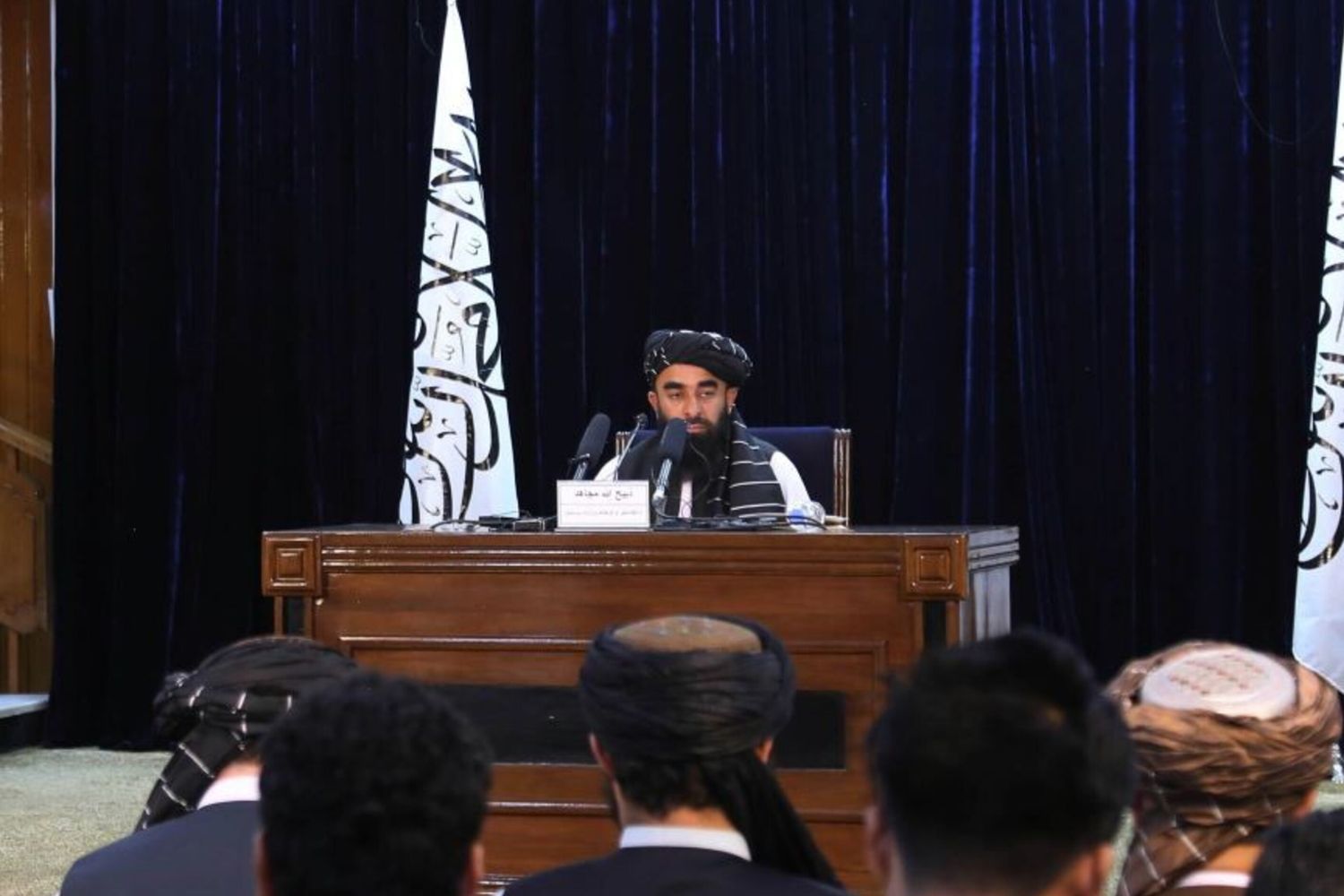 Il portavoce dei talebani Zabihullah Mujahid