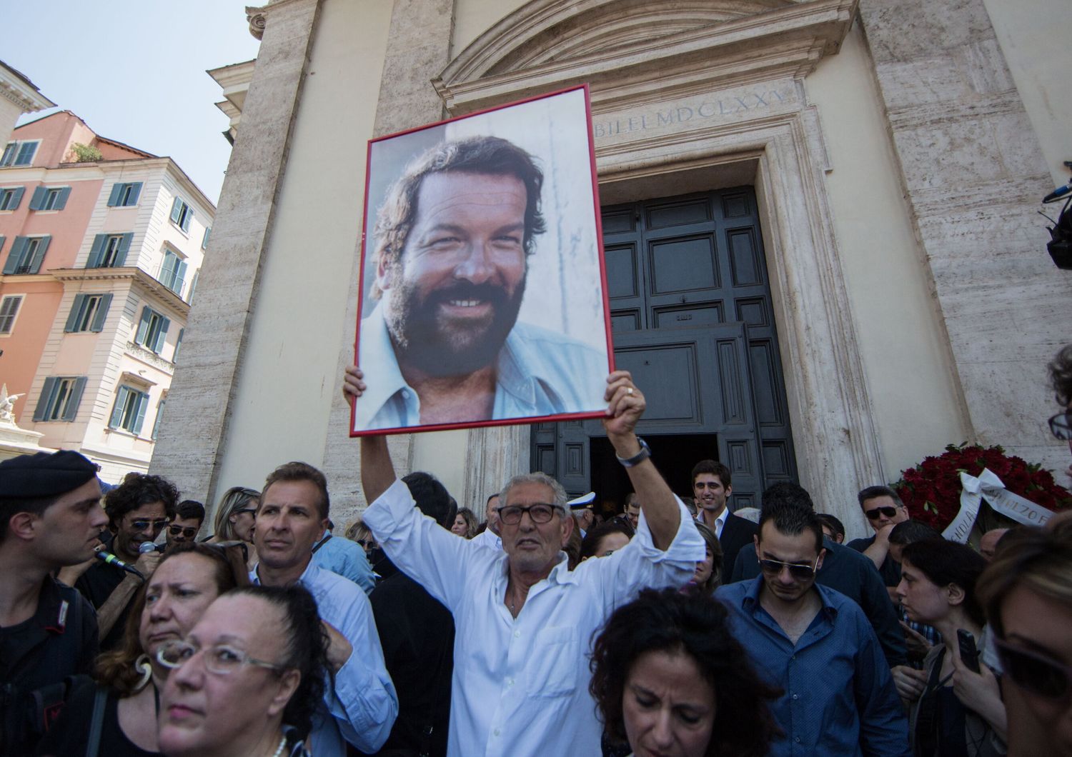 30/06/2016,Roma. Funerali di Bud Spencer nella chiesa degli artisti a Piazza del Popolo