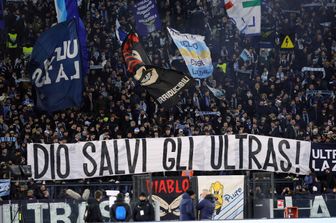 La curva Nord dei tifosi della Lazio