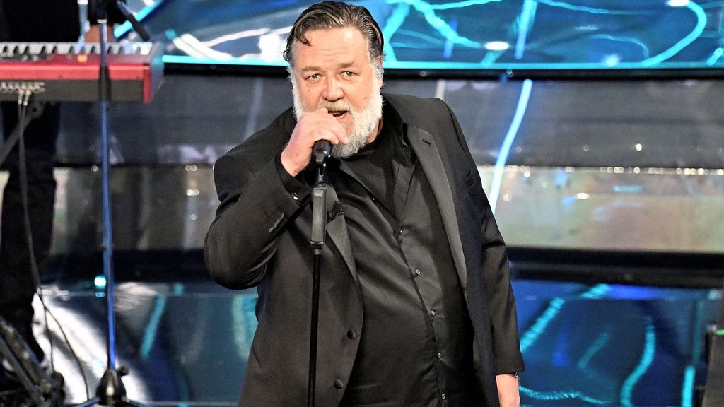 Russel Crowe ospite della terza serata della 74esima edizione del Festival di Sanremo lo scorso febbraio