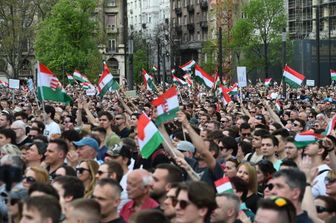 Budapest, proteste contro Orban