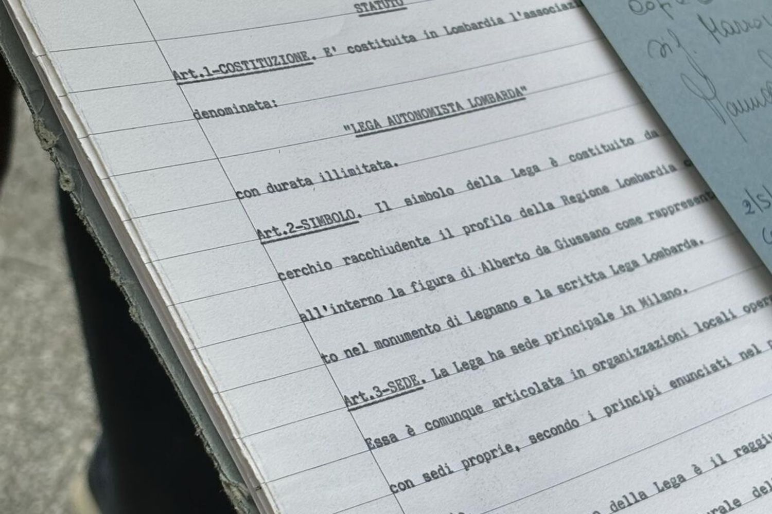 Lo statuto della Lega