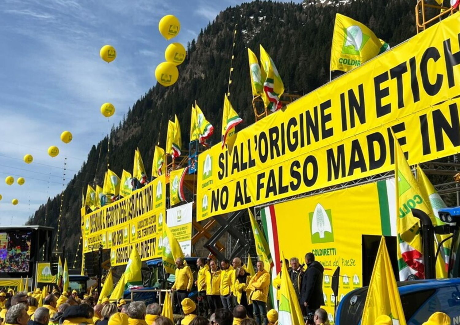 Manifestazione Coldiretti al Brennero