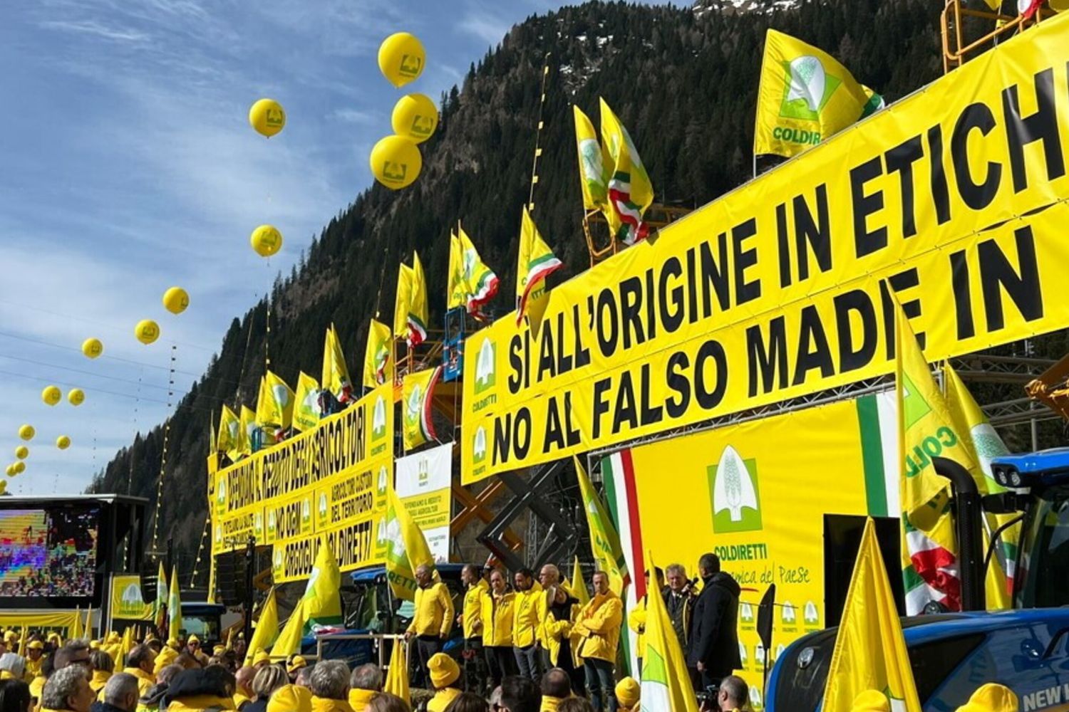 Manifestazione Coldiretti al Brennero