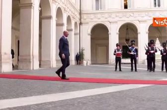 Giorgia Meloni riceve a Palazzo Chigi il presidente del Consiglio Ue Michel