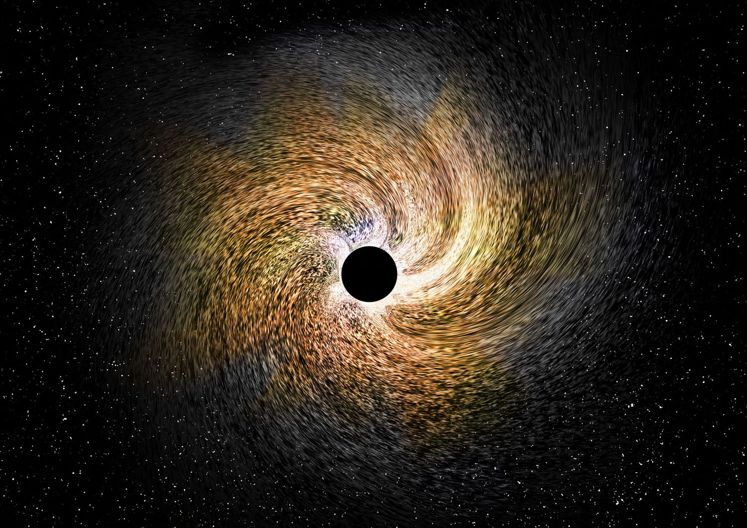 Rappresentazione grafica di un buco nero