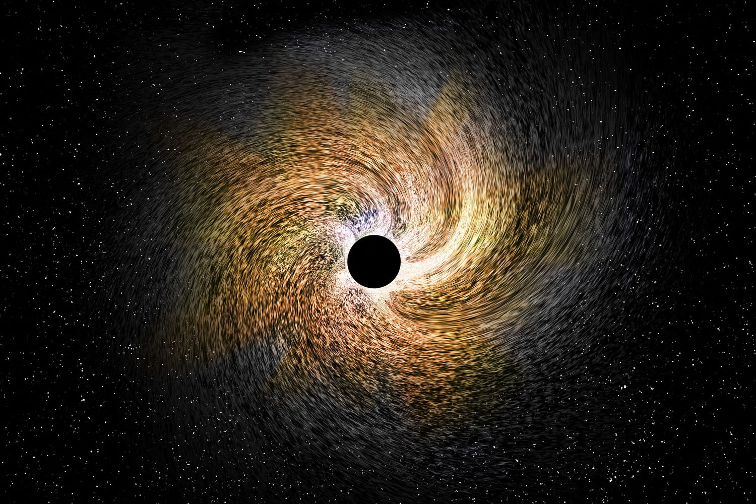 Rappresentazione grafica di un buco nero