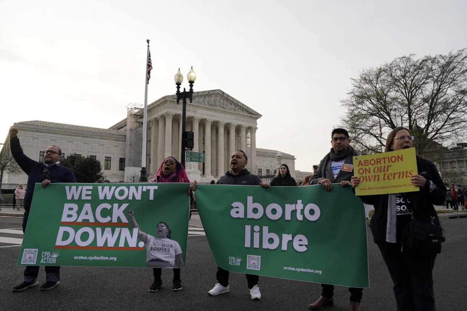 Manifestazione per il diritto all'aborto a Washington