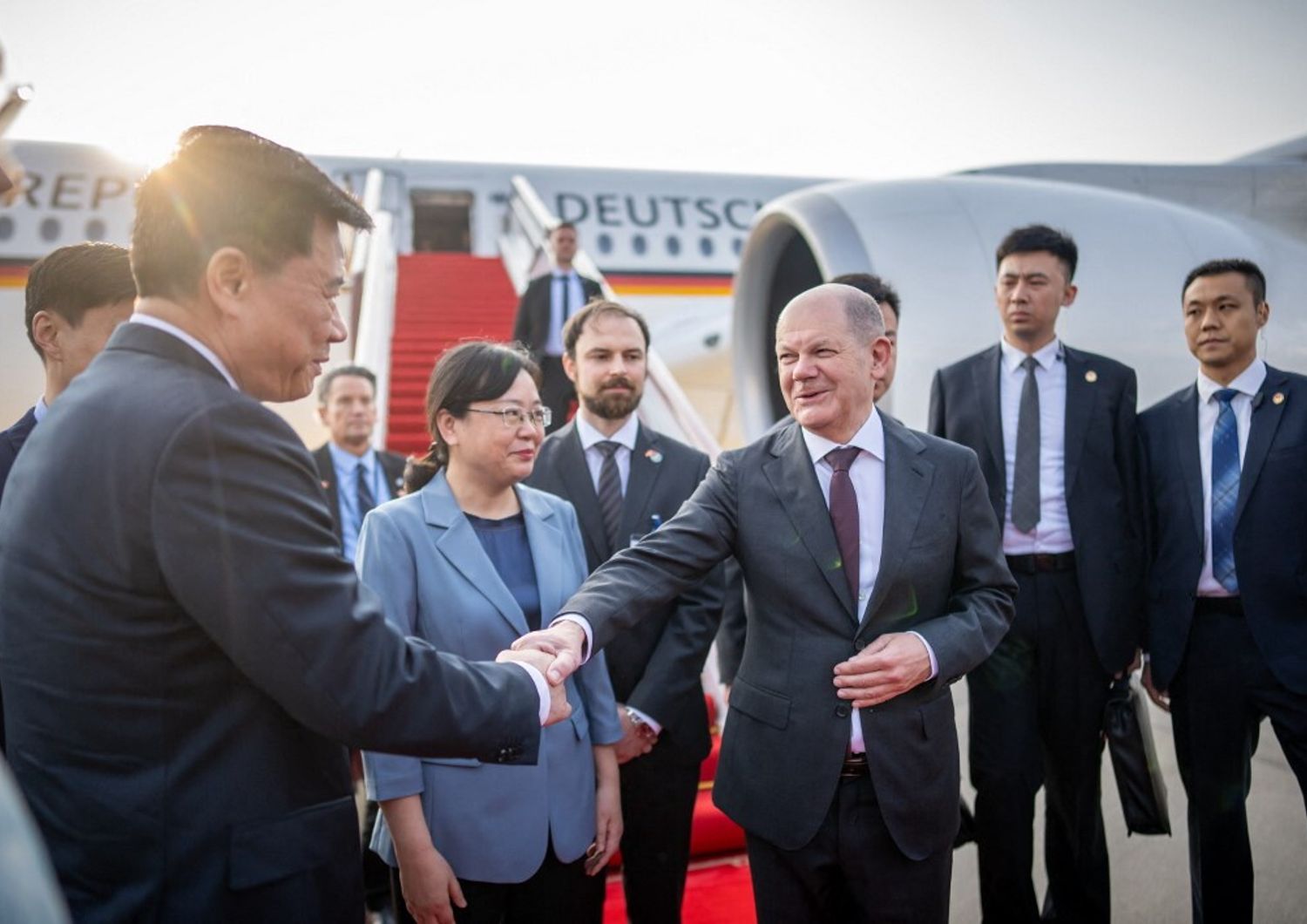 Olaf Scholz in cina