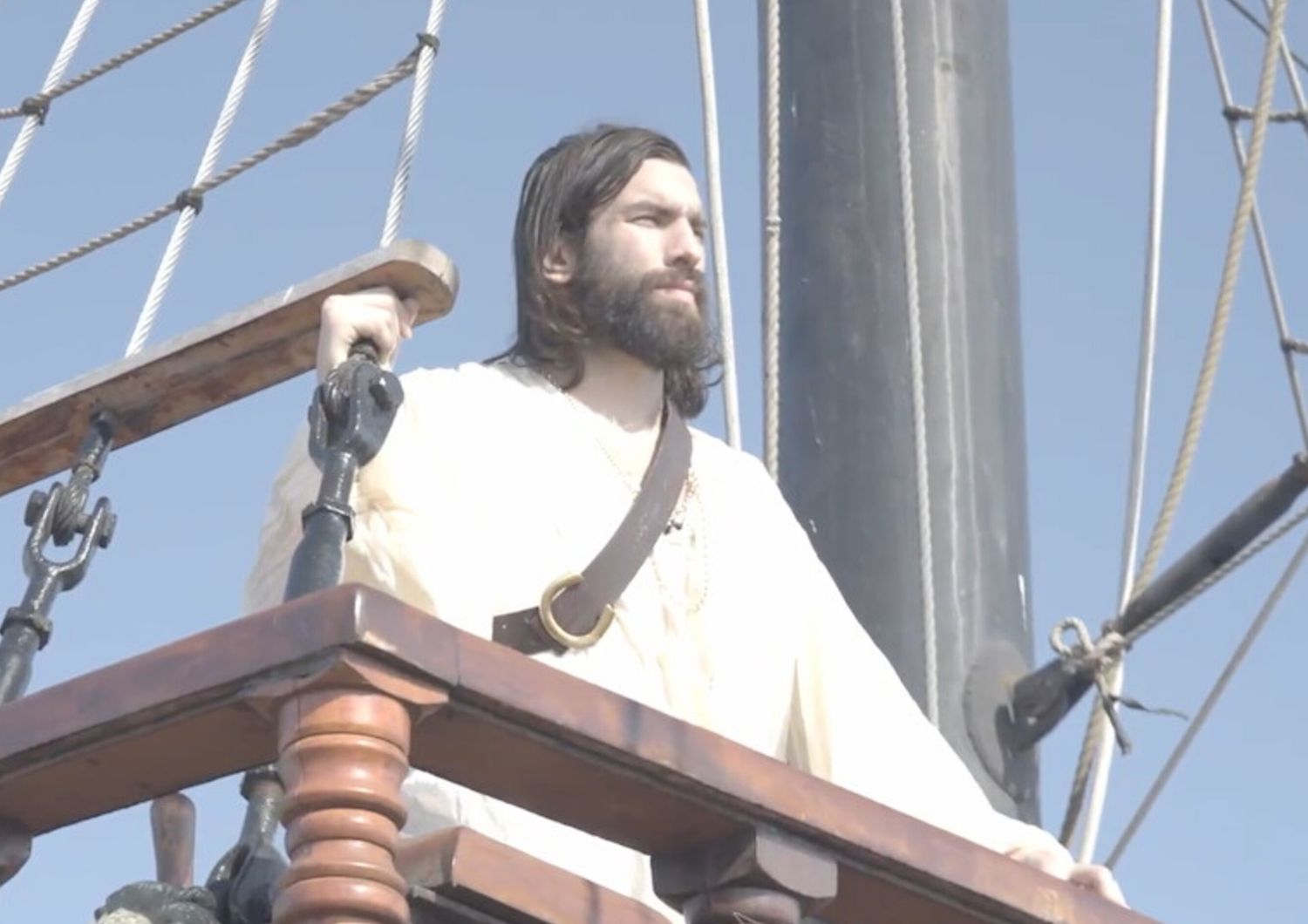 L'esploratore Giovanni da Verrazzano interpretato da Carlo Pedersoli nel docu-film
