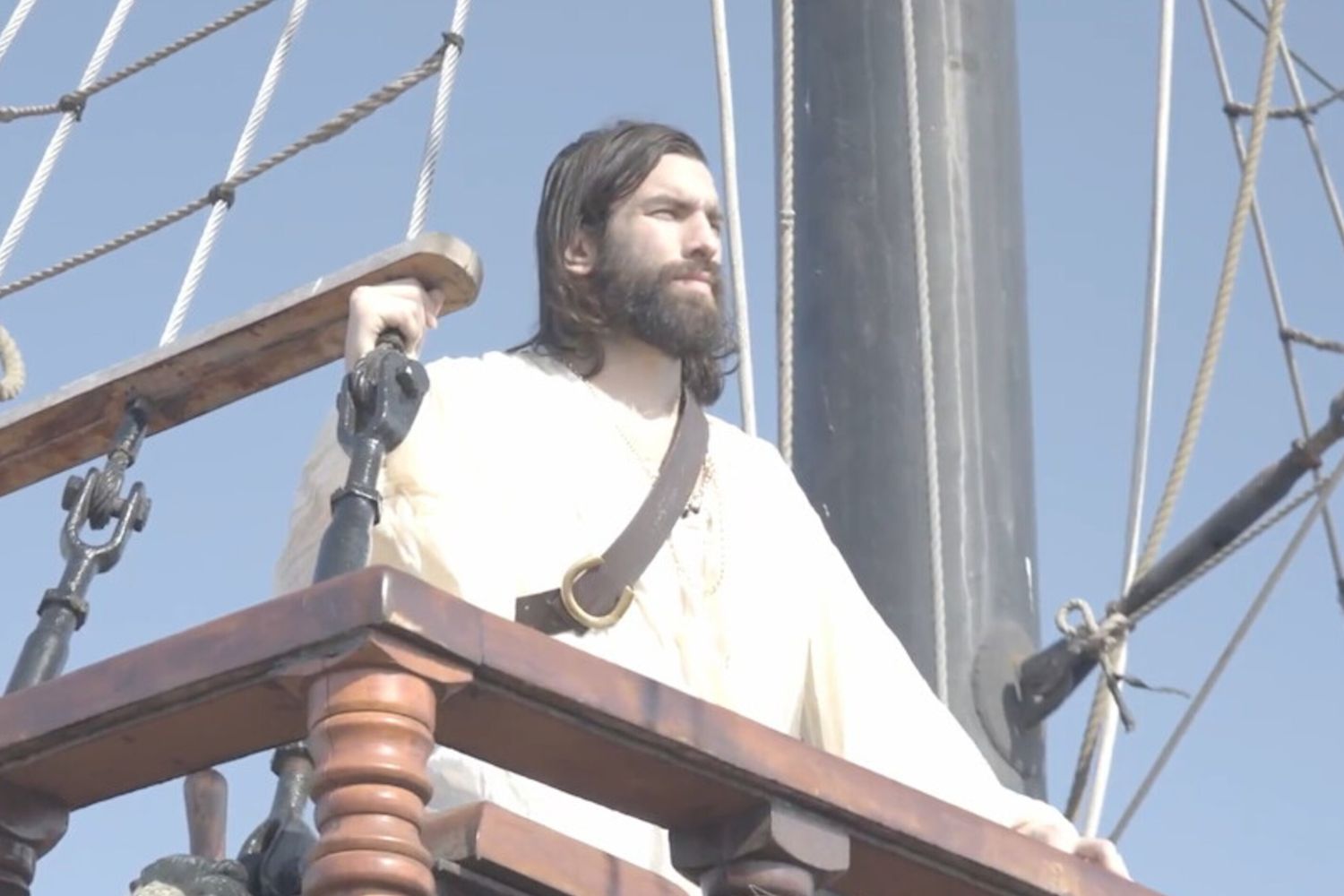 L'esploratore Giovanni da Verrazzano interpretato da Carlo Pedersoli nel docu-film