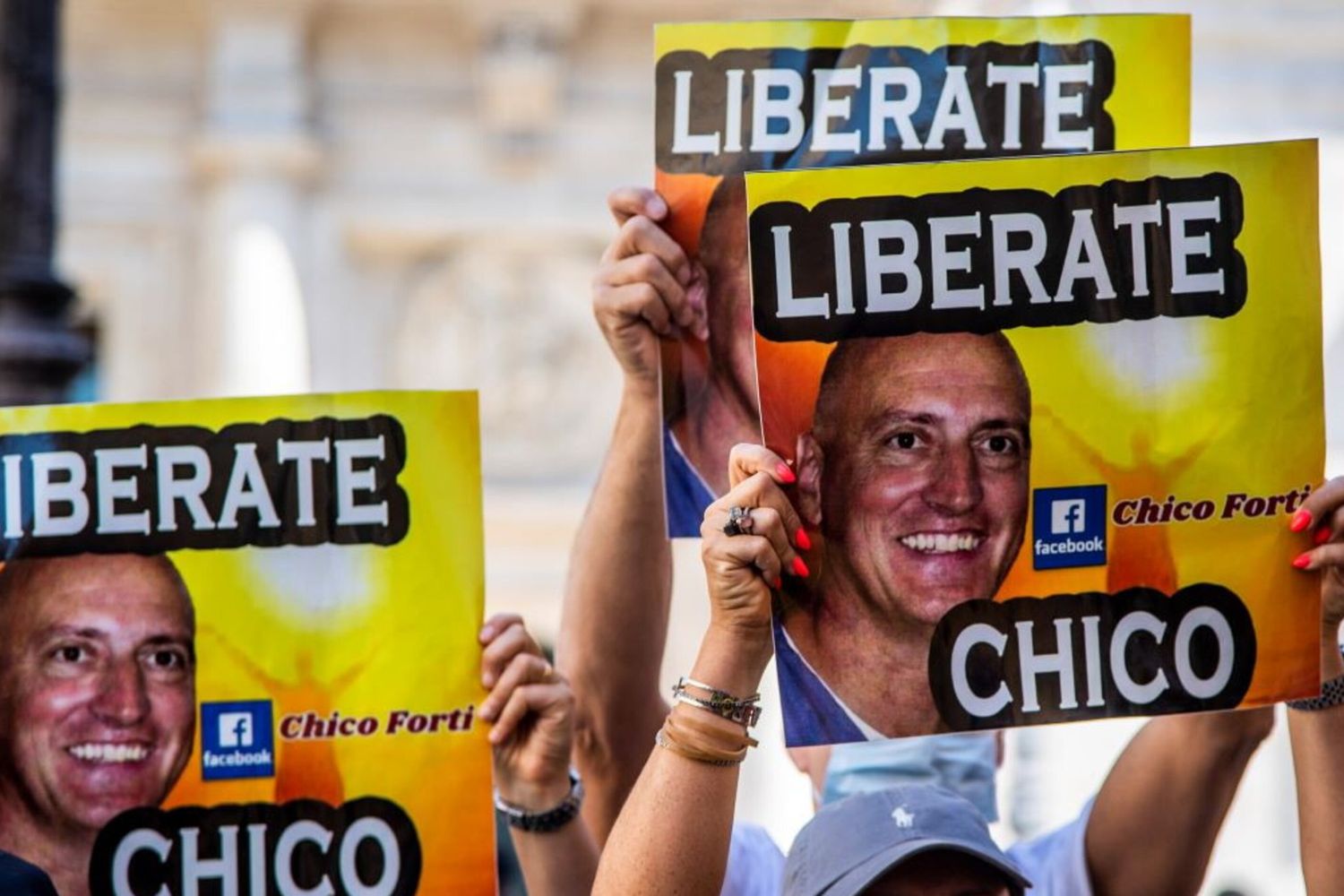 Manifestazione per la liberazione di Chico Forti