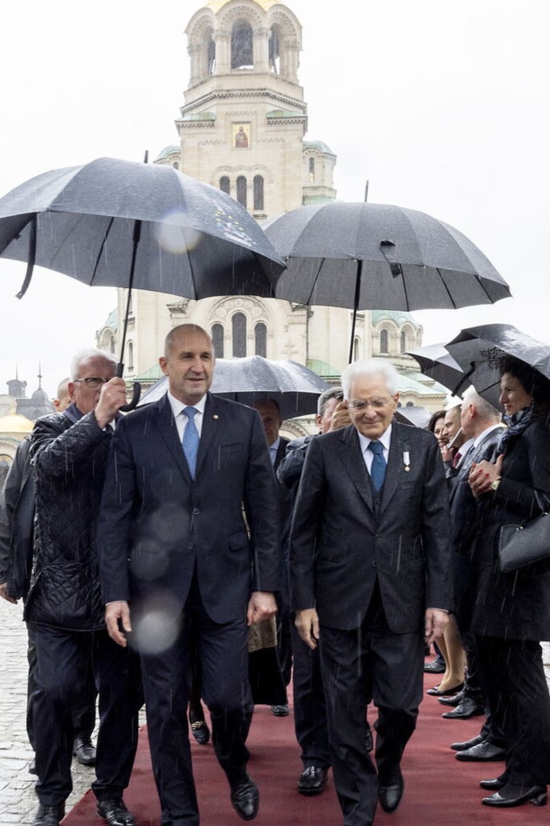 Sergio Mattarella in visita a Sofia