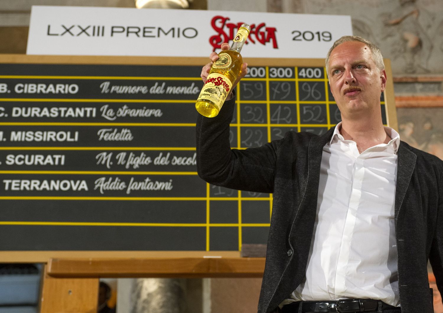 Antonio Scurati nel luglio del 2019 alla 73esima edizione del Premio Strega