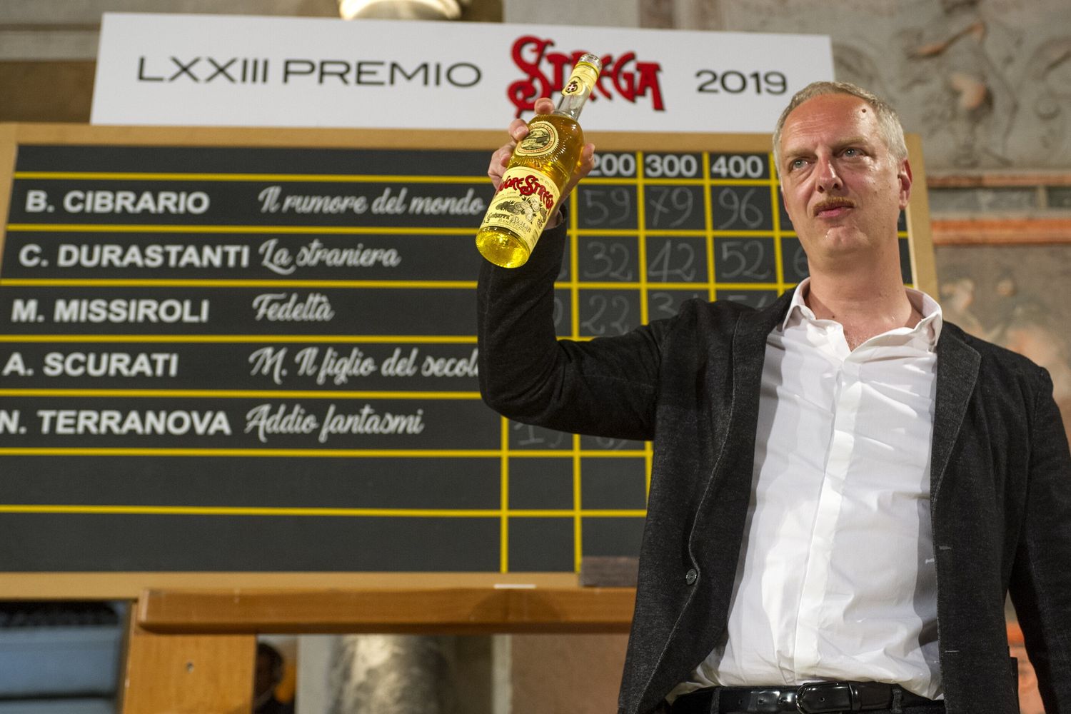 Antonio Scurati nel luglio del 2019 alla 73esima edizione del Premio Strega