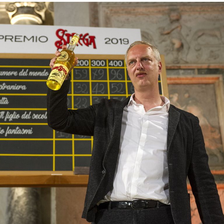 Antonio Scurati nel luglio del 2019 alla 73esima edizione del Premio Strega