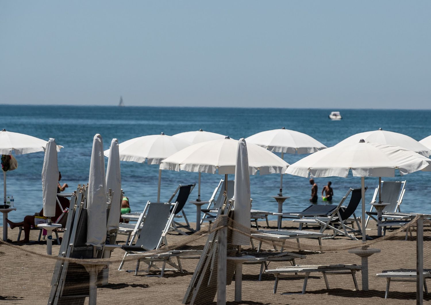 Una spiaggia attrezzata