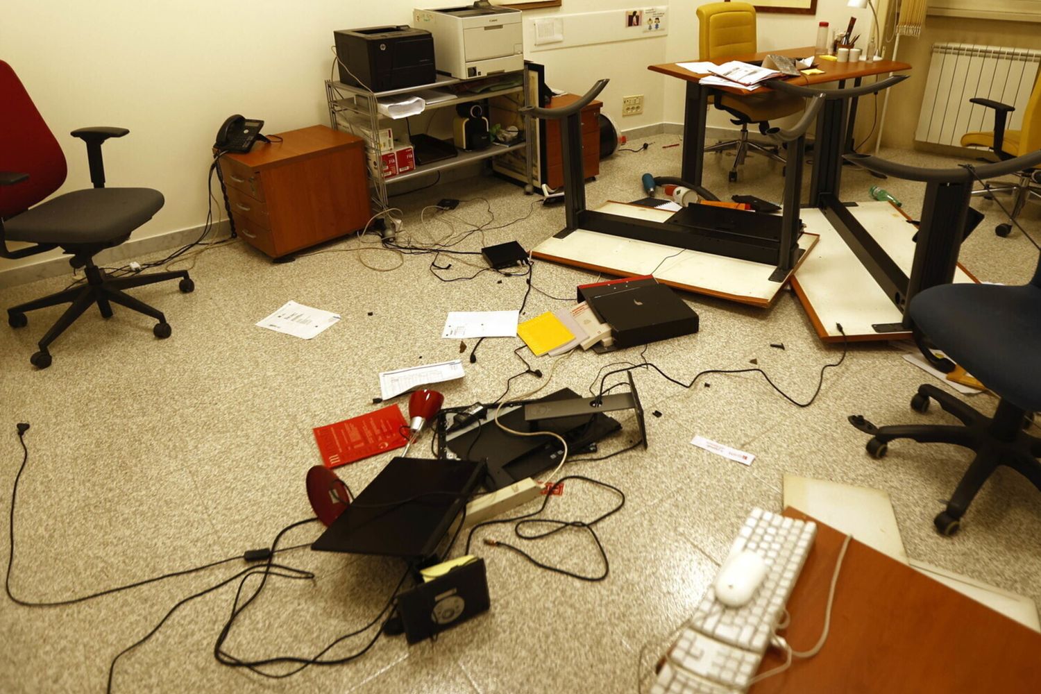 Gli uffici della Cgil nazionali dopo l'assalto del 9 ottobre 2021