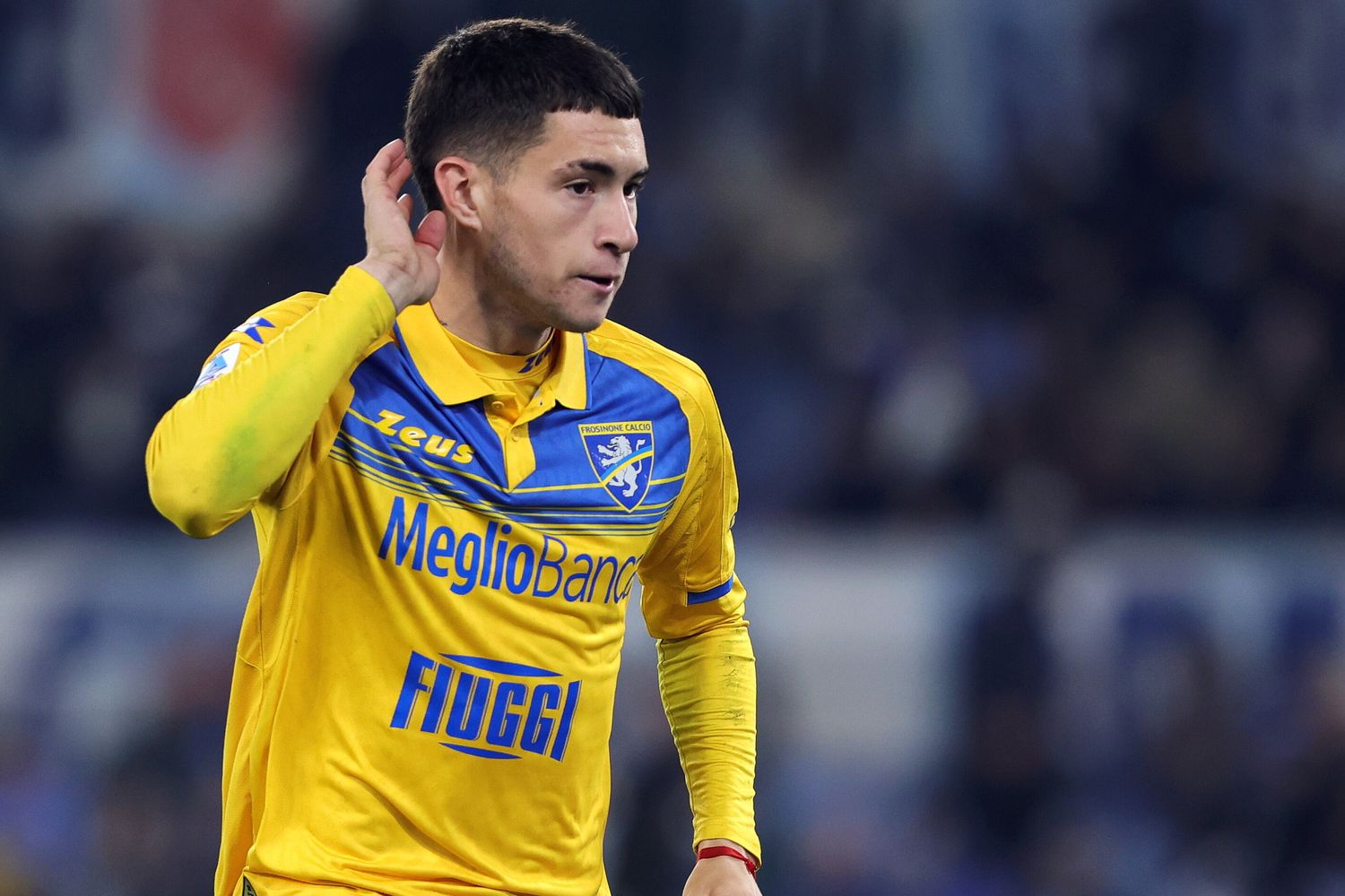 Matias Soulè, autore del primo gol (su rigore) nel 3-0 tra Frosinone e Salernitana