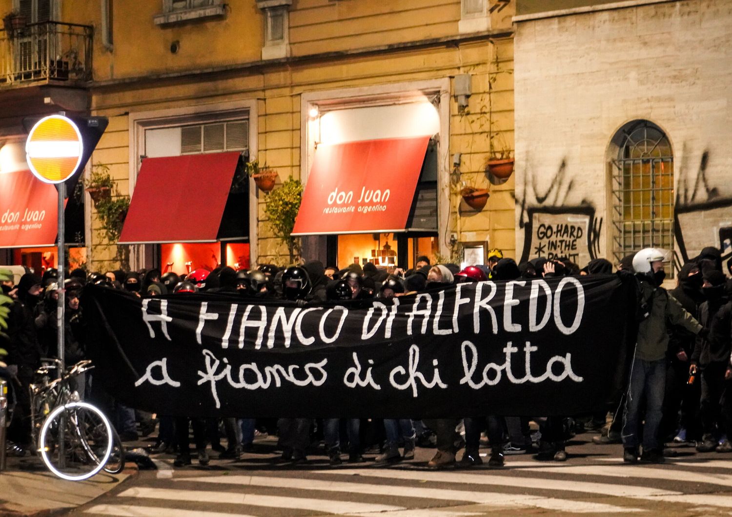 Manifestazioni di solidarietà per Alfredo Cospito