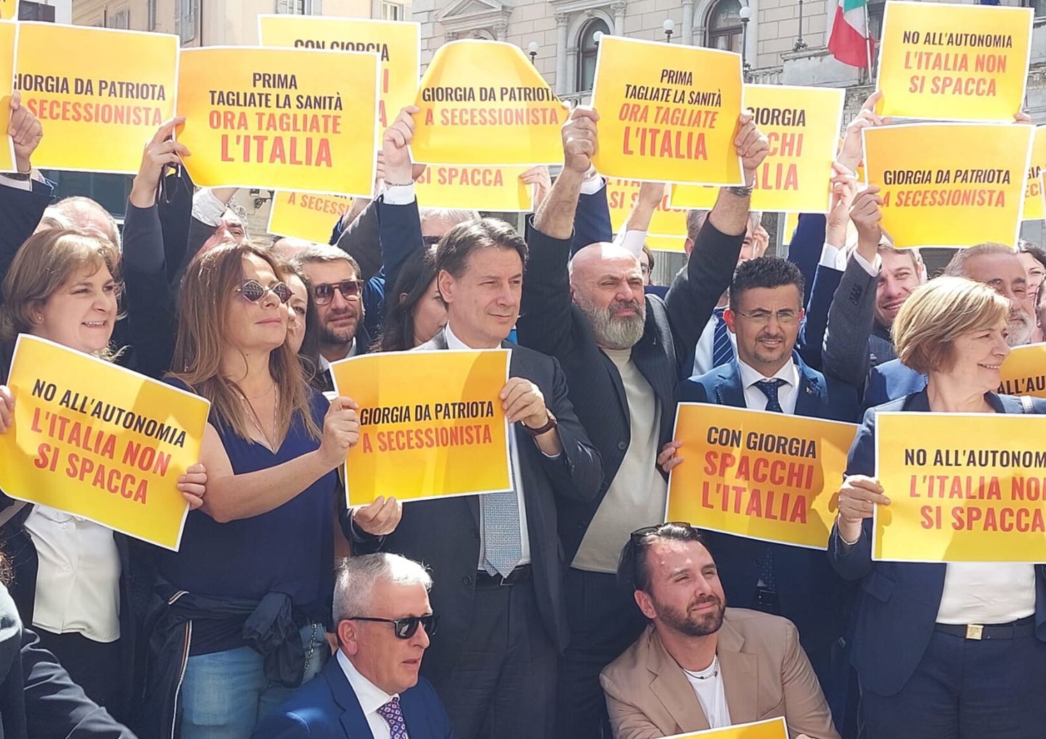 flash mob 5 stelle davanti Palazzo Chigi