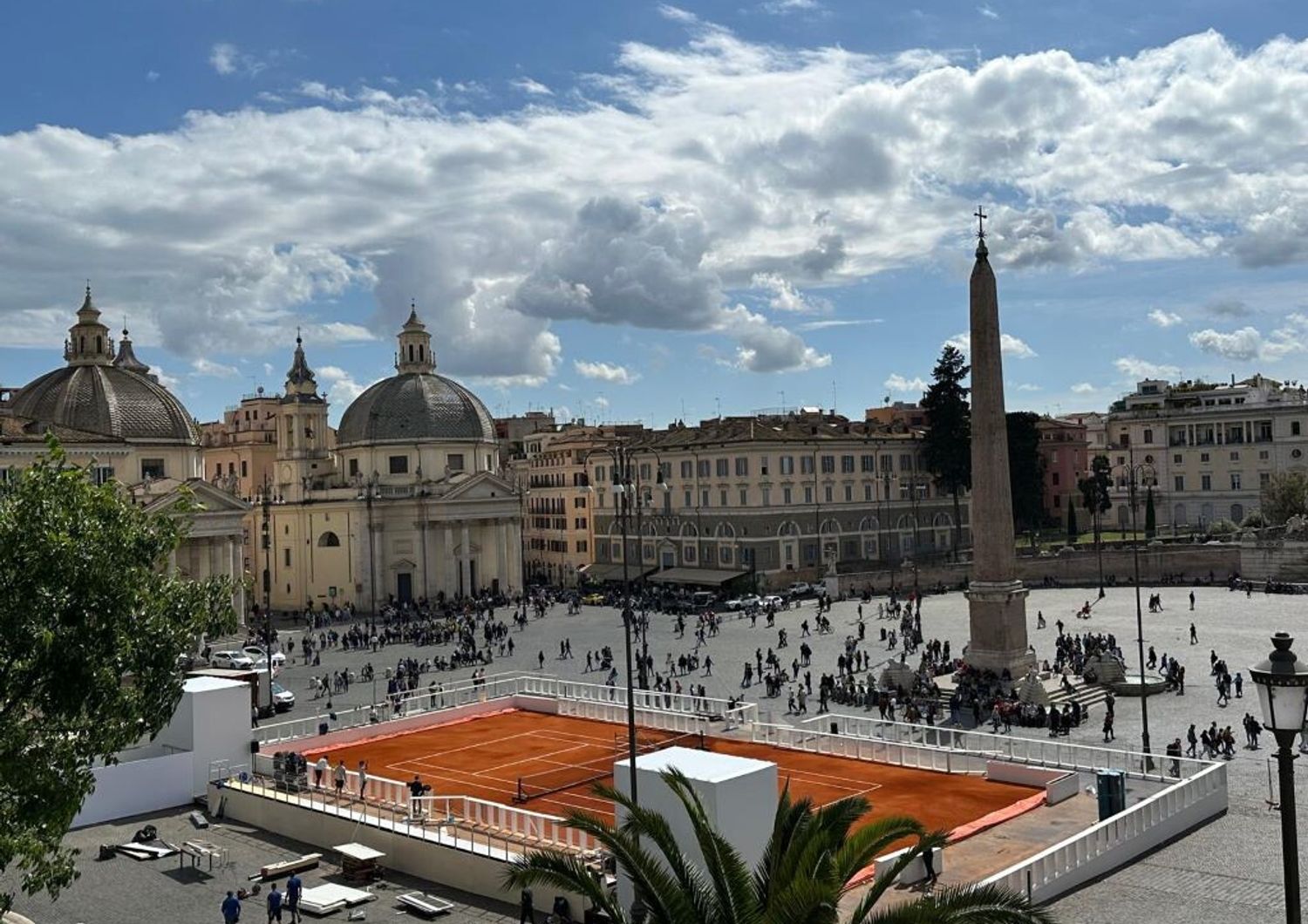 Internazionali di Roma, campo a piazza del Popolo