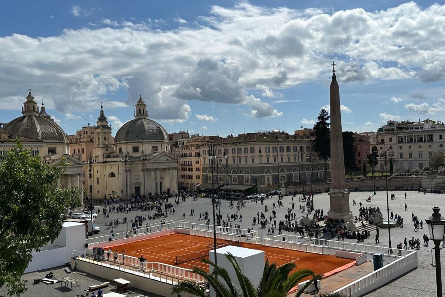 Internazionali di Roma, campo a piazza del Popolo