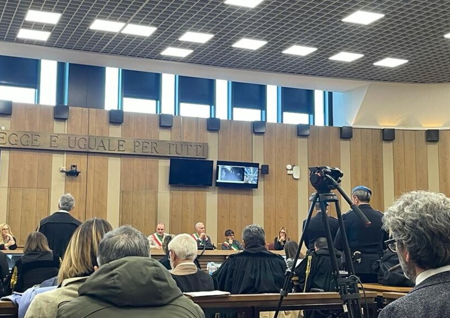 Una udienza del processo Saman davanti alla corte d'assise di Reggio Emilia