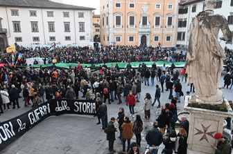 Una manifestazione a Pisa per la Palestina