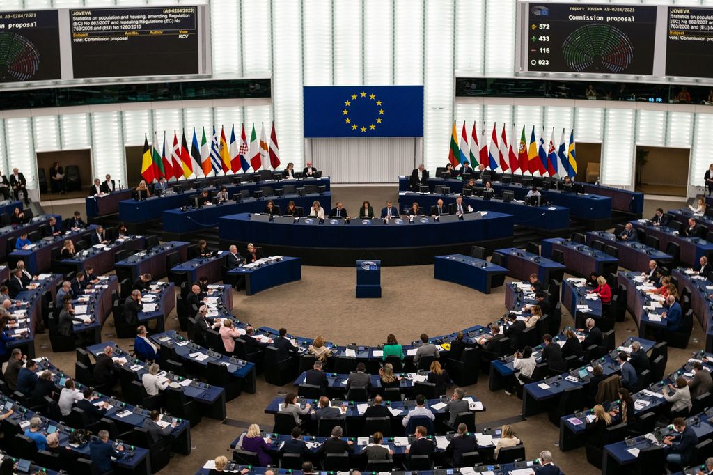 L'emiciclo del Parlamento Europeo