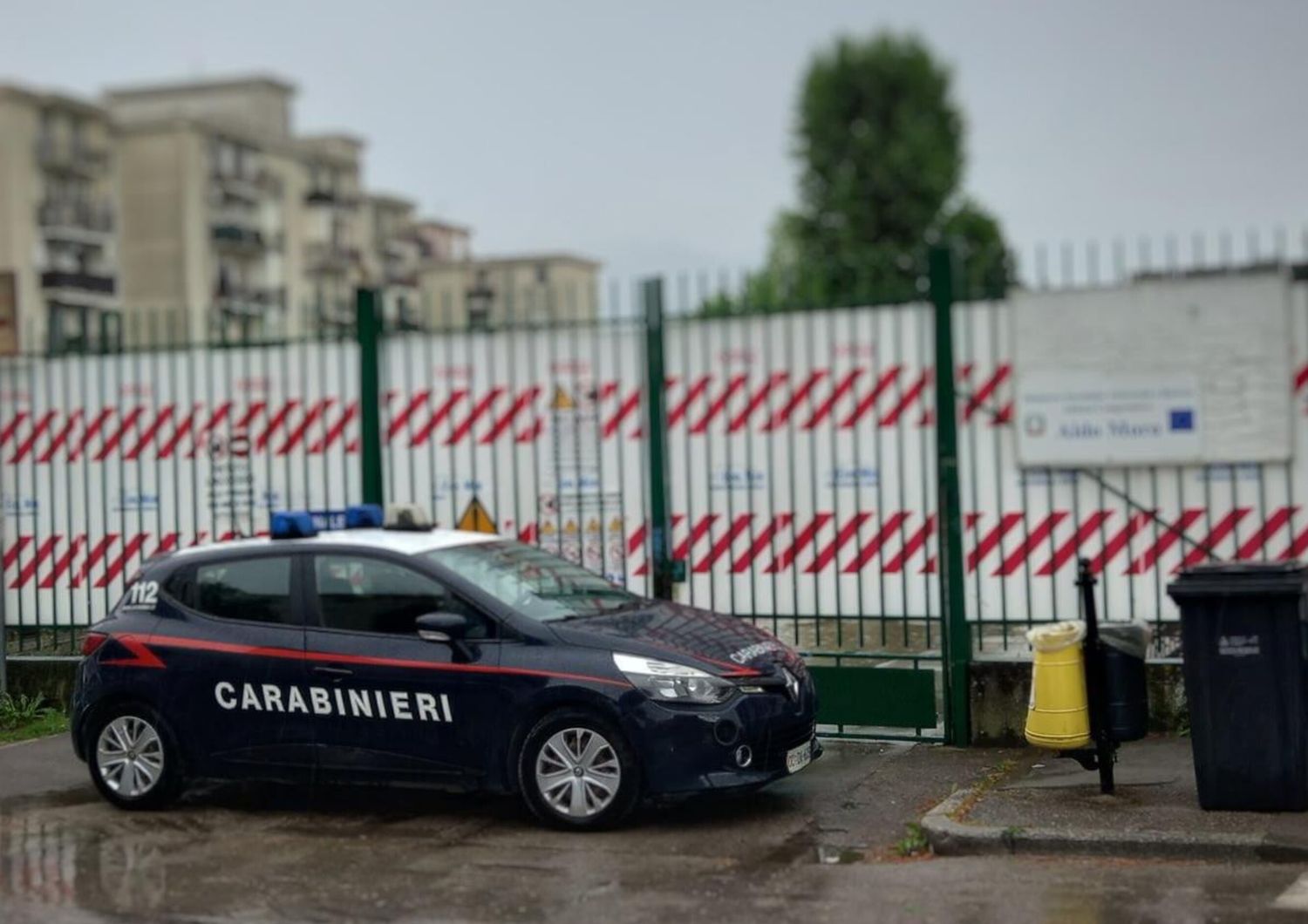 Il cantiere dell'incidente sul lavoro a Casalnuovo di Napoli