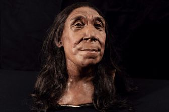 La testa ricreata di Shanidar Z, realizzata dai fratelli Kennis per il documentario Netflix ‘Secrets of the Neanderthal’ sulla base delle scansioni 3D del cranio ricostruito