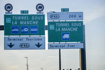 Tunnel sotto la Manica a Calais, in Francia