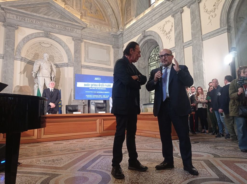 Antonello Venditti e Gennaro Sangiuliano