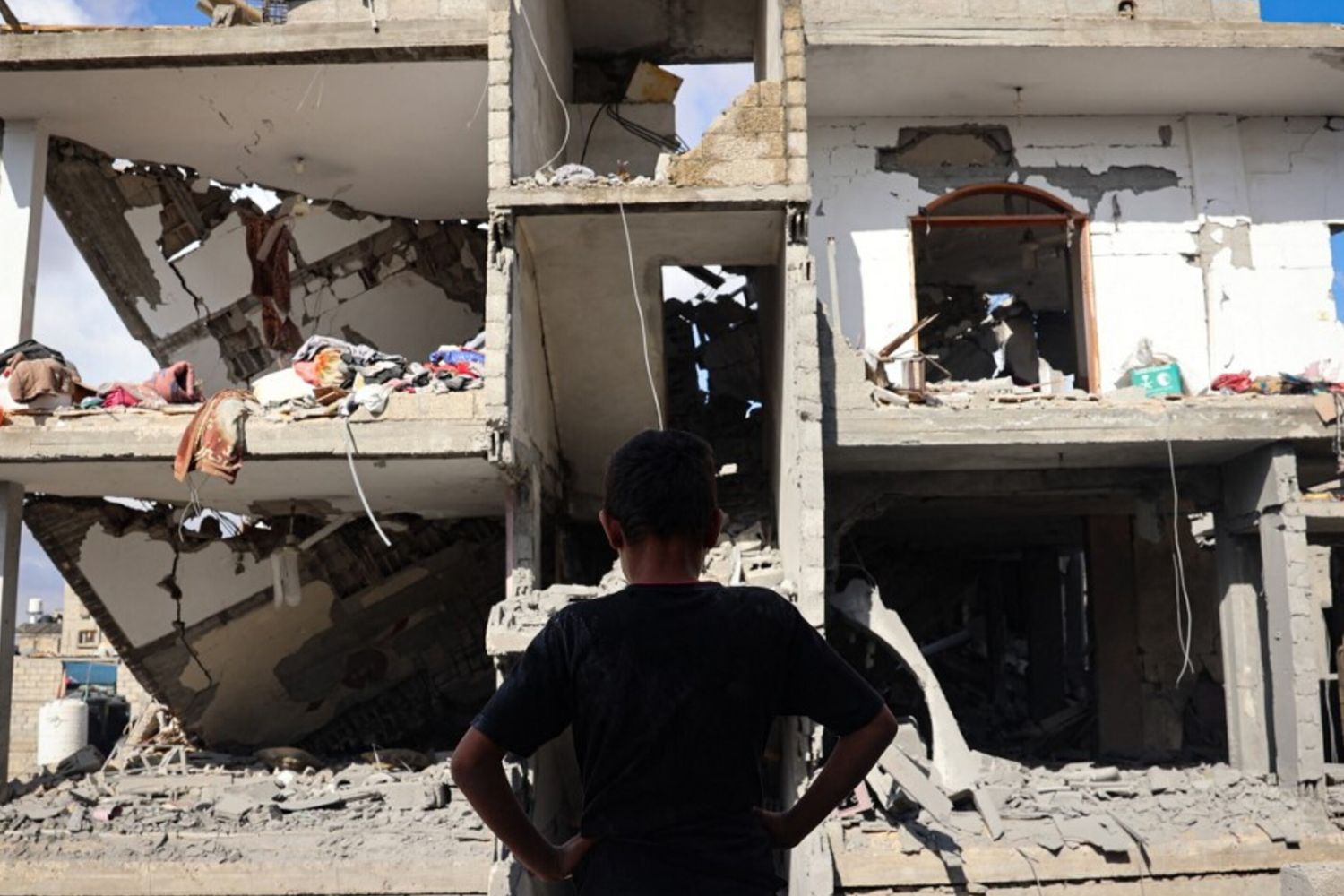 Effetti delle bombe israeliane su Rafah