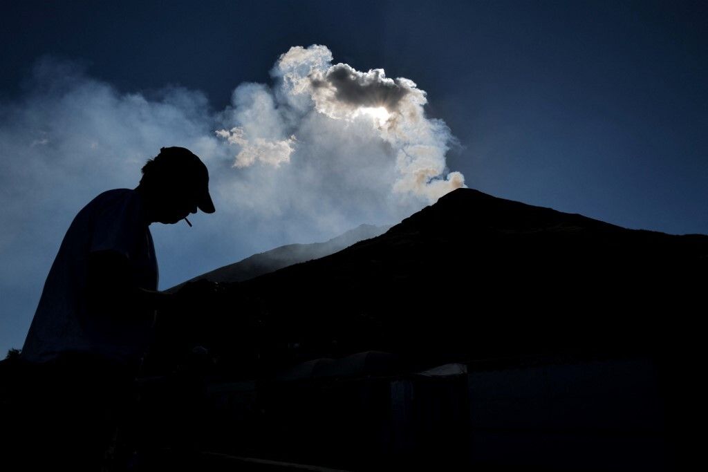 Il vulcano Stromboli in attività