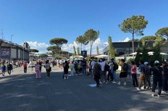 Lunghe file per vedere gli Internazionali di tennis a Roma