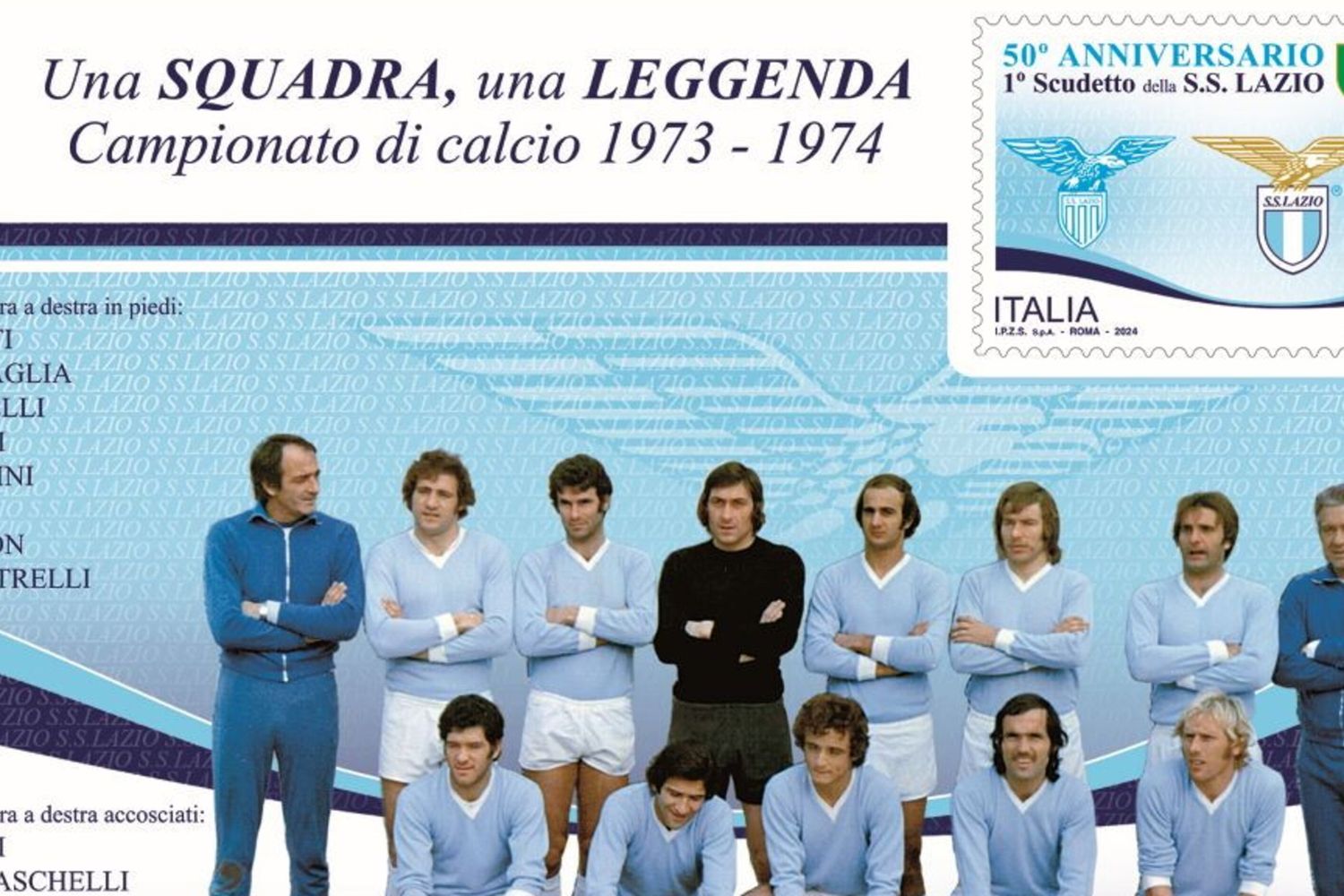 Francobollo celebrativo primo scudetto SS Lazio