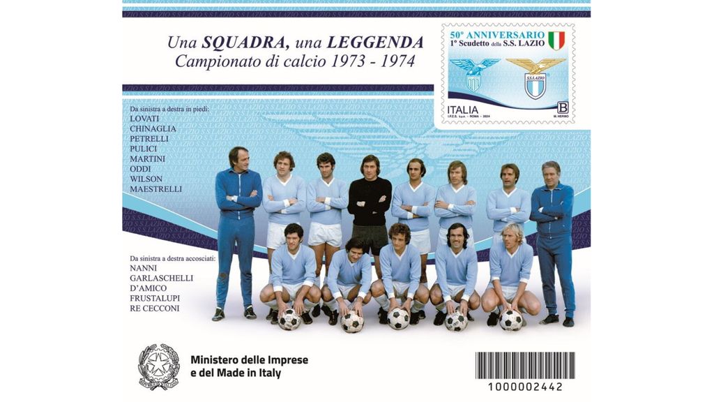 Francobollo celebrativo primo scudetto SS Lazio