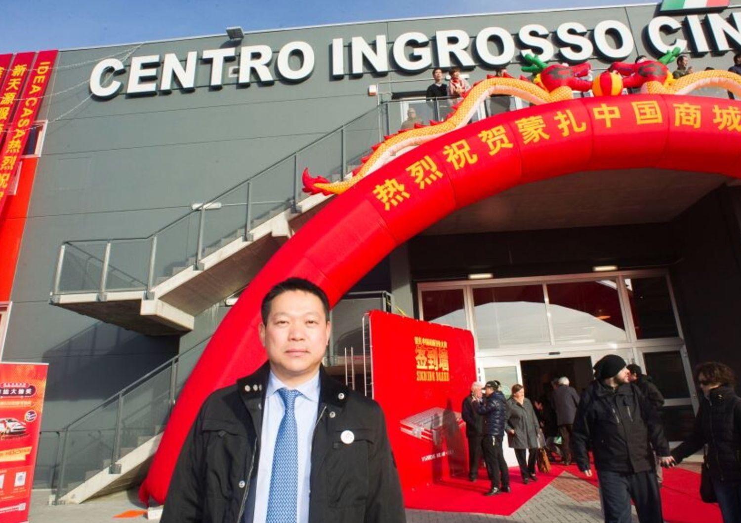 ilano, Agrate Brianza, inaugurazione del Centro Ingrosso Cina Monza, il più grande emporio di negozi cinesi in Europa. Nella foto Sandro Chen Wen Xu, amministratore delegato di Aumai