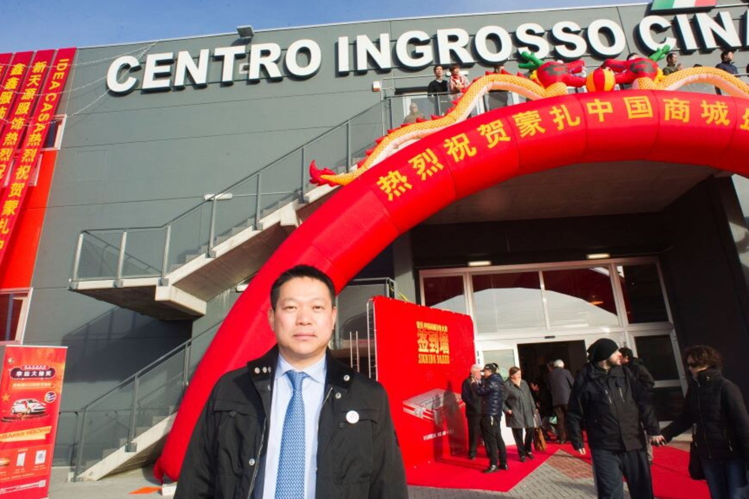 ilano, Agrate Brianza, inaugurazione del Centro Ingrosso Cina Monza, il più grande emporio di negozi cinesi in Europa. Nella foto Sandro Chen Wen Xu, amministratore delegato di Aumai