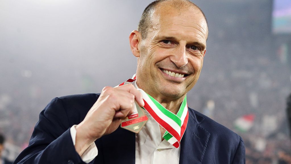 Allegri festeggia la conquista della Coppa Italia