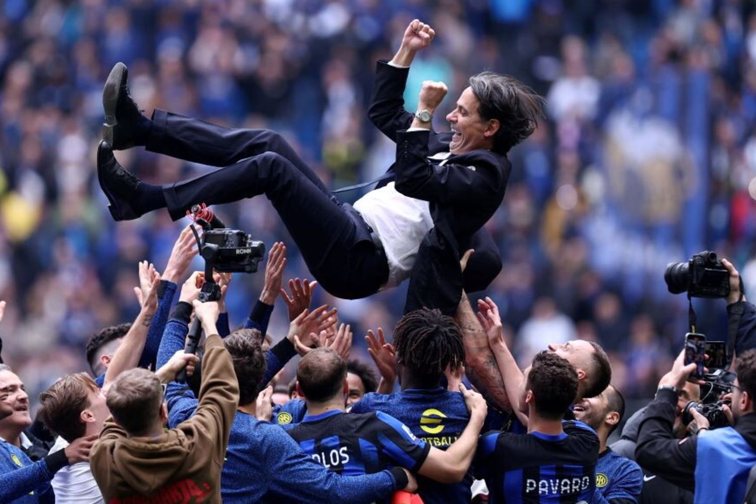 L'Inter festeggia la vittoria