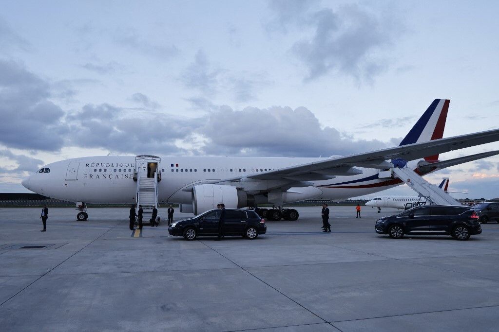 L’aereo con cui viaggerà il presidente francese Emmanuel Macron