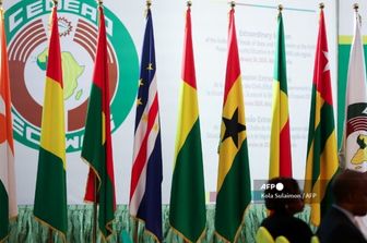 bandiere e logo  Ecowas, Abuja, Febbraio 2024